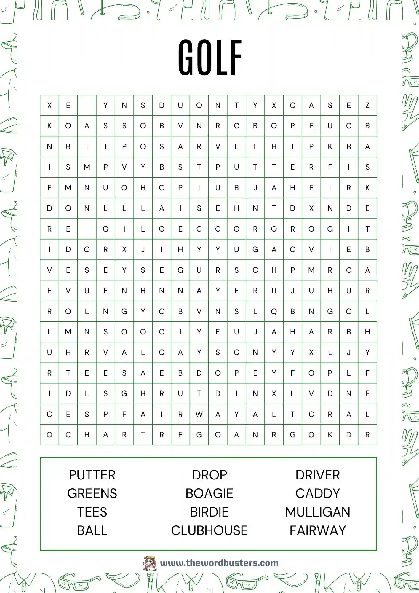 golf search printable pdf golf search printable pdf
