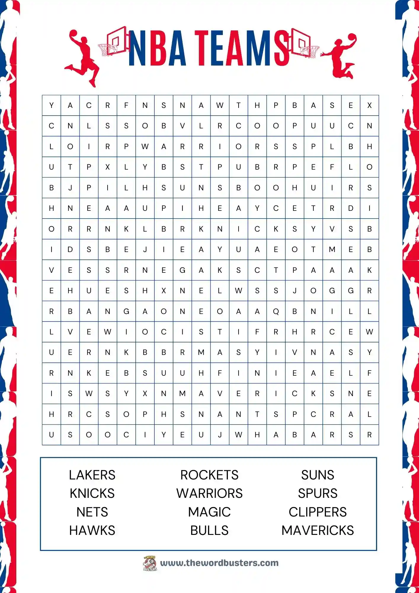 nba teams word search printable pdf nba teams word search printable pdf