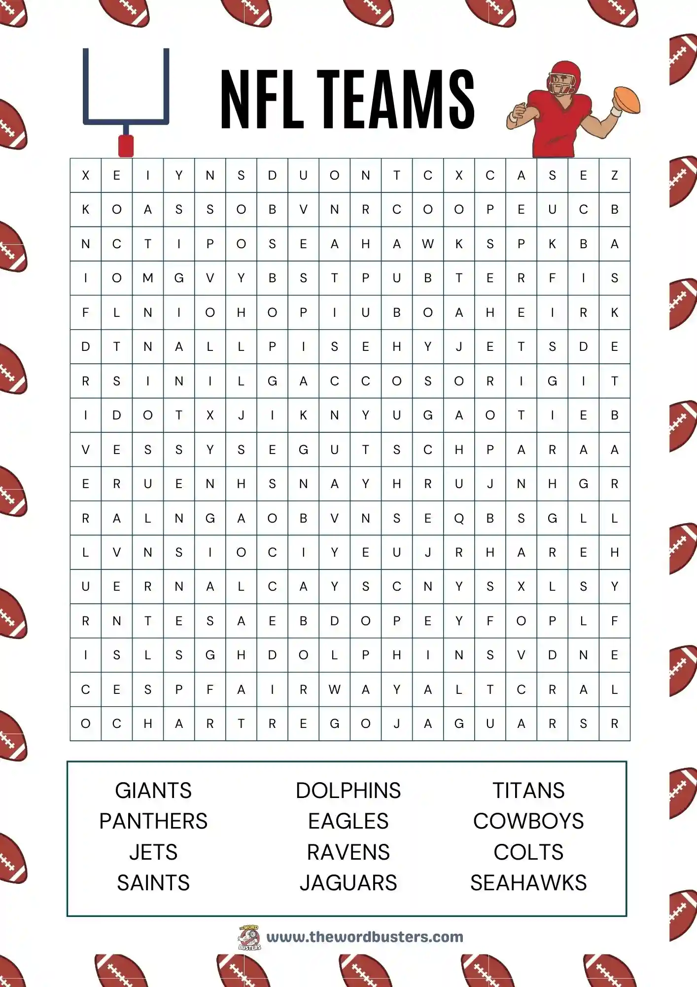 nfl teams word search puzzle printable pdf nfl teams word search puzzle printable pdf