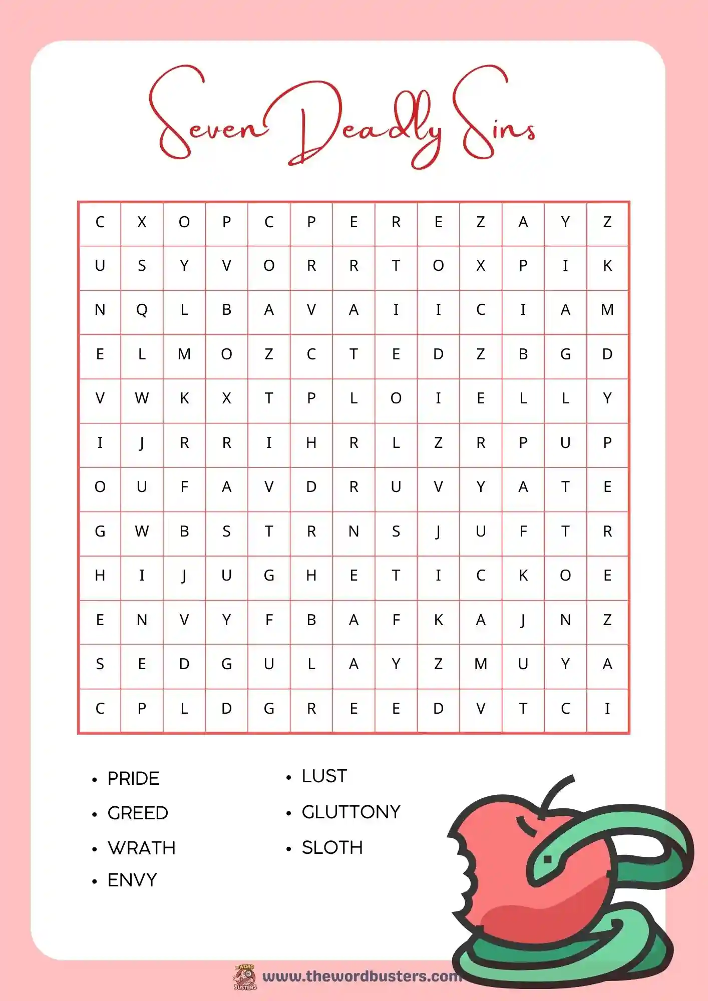 word search printable pdf puzzle