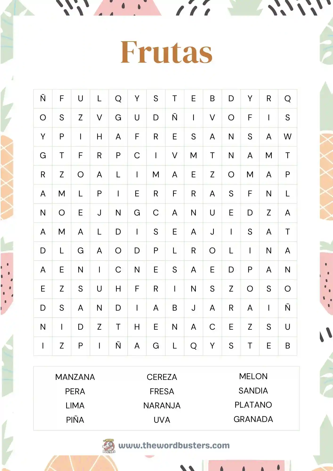 animals colorize word search printable